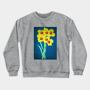 Daffodils -Bunch of flowers- cheerful illustration Crewneck Sweatshirt